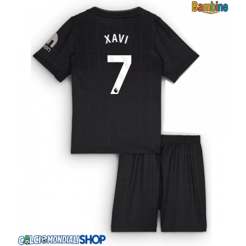 Maglie da calcio Tottenham Hotspur Xavi Simons #7 Seconda Maglia Bambino 2025-26 Manica Corta + Pantaloni corti)